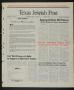 Primary view of Texas Jewish Post (Fort Worth, Tex.), Vol. 44, No. 22, Ed. 1 Thursday, May 31, 1990