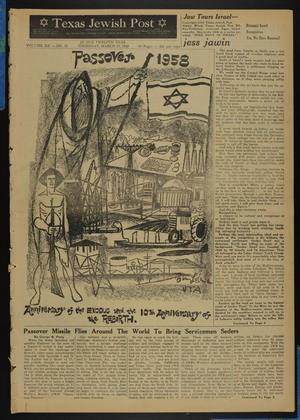 Texas Jewish Post (Fort Worth, Tex.), Vol. 12, No. 13, Ed. 1 Thursday, March 27, 1958