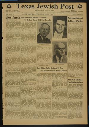 Texas Jewish Post (Fort Worth, Tex.), Vol. 9, No. 31, Ed. 1 Thursday, August 4, 1955