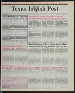 Texas Jewish Post (Fort Worth, Tex.), Vol. 46, No. 33, Ed. 1 Thursday, August 13, 1992