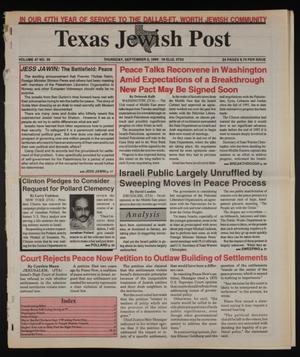 Primary view of object titled 'Texas Jewish Post (Fort Worth, Tex.), Vol. 47, No. 35, Ed. 1 Thursday, September 2, 1993'.