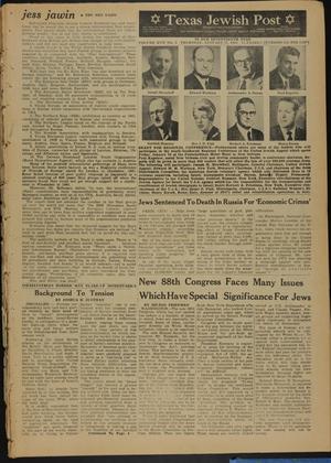 Texas Jewish Post (Fort Worth, Tex.), Vol. 17, No. 3, Ed. 1 Thursday, January 17, 1963