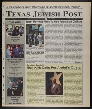 Texas Jewish Post (Fort Worth, Tex.), Vol. 56, No. 31, Ed. 1 Thursday, August 1, 2002