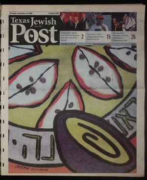 Primary view of object titled 'Texas Jewish Post (Fort Worth, Tex.), Vol. 58, No. 38, Ed. 1 Thursday, September 16, 2004'.