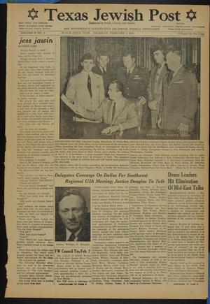 Texas Jewish Post (Fort Worth, Tex.), Vol. 10, No. 5, Ed. 1 Thursday, February 2, 1956