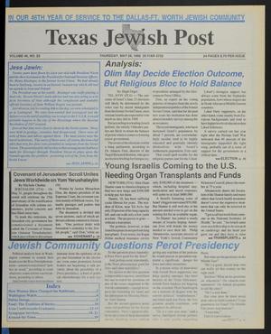Texas Jewish Post (Fort Worth, Tex.), Vol. 46, No. 22, Ed. 1 Thursday, May 28, 1992