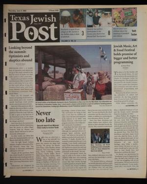 Primary view of object titled 'Texas Jewish Post (Fort Worth, Tex.), Vol. 57, No. 23, Ed. 1 Thursday, June 5, 2003'.