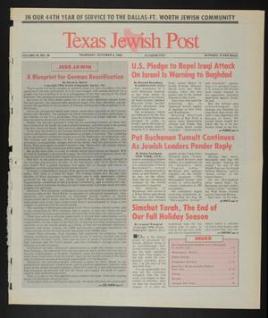 Texas Jewish Post (Fort Worth, Tex.), Vol. 44, No. 39, Ed. 1 Thursday, October 4, 1990