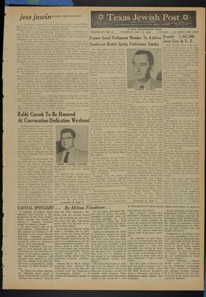 Texas Jewish Post (Fort Worth, Tex.), Vol. 14, No. 19, Ed. 1 Thursday, May 12, 1960