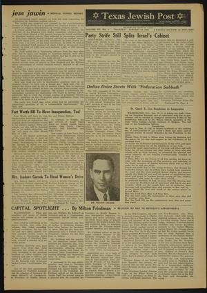 Texas Jewish Post (Fort Worth, Tex.), Vol. 15, No. 3, Ed. 1 Thursday, January 19, 1961
