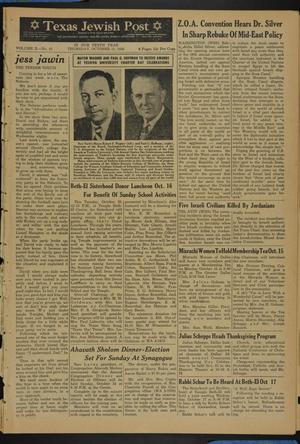 Texas Jewish Post (Fort Worth, Tex.), Vol. 10, No. 41, Ed. 1 Thursday, October 11, 1956