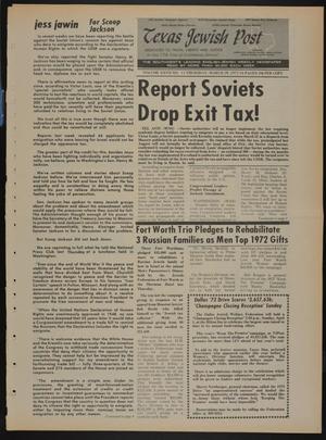 Texas Jewish Post (Fort Worth, Tex.), Vol. 27, No. 13, Ed. 1 Thursday, March 29, 1973