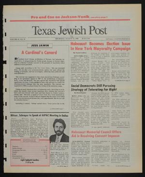 Texas Jewish Post (Fort Worth, Tex.), Vol. 43, No. 35, Ed. 1 Thursday, August 31, 1989