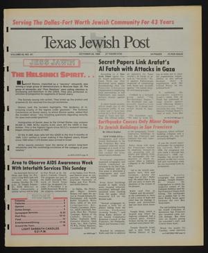 Texas Jewish Post (Fort Worth, Tex.), Vol. 43, No. 43, Ed. 1 Thursday, October 26, 1989