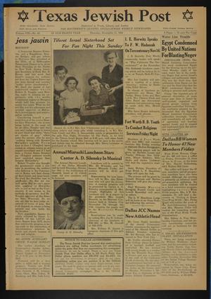 Texas Jewish Post (Fort Worth, Tex.), Vol. 8, No. 45, Ed. 1 Thursday, November 11, 1954
