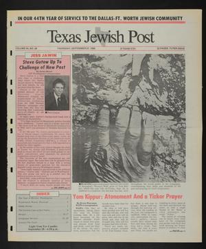 Primary view of object titled 'Texas Jewish Post (Fort Worth, Tex.), Vol. 44, No. 39, Ed. 1 Thursday, September 27, 1990'.