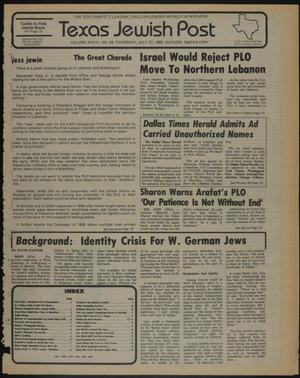 Primary view of object titled 'Texas Jewish Post (Fort Worth, Tex.), Vol. 36, No. 29, Ed. 1 Thursday, July 22, 1982'.