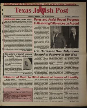 Primary view of object titled 'Texas Jewish Post (Fort Worth, Tex.), Vol. 48, No. 5, Ed. 1 Thursday, February 3, 1994'.
