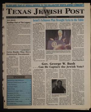 Primary view of object titled 'Texas Jewish Post (Fort Worth, Tex.), Vol. 53, No. 50, Ed. 1 Thursday, December 16, 1999'.