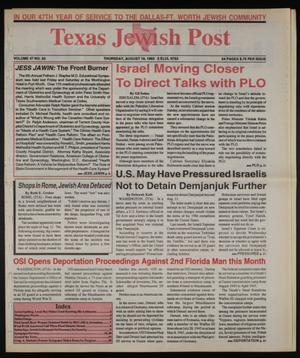 Texas Jewish Post (Fort Worth, Tex.), Vol. 47, No. 33, Ed. 1 Thursday, August 19, 1993
