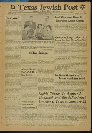 Texas Jewish Post (Fort Worth, Tex.), Vol. 6, No. 3, Ed. 1 Thursday, January 17, 1952