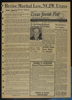 Texas Jewish Post (Fort Worth, Tex.), Vol. 20, No. 27, Ed. 1 Thursday, July 7, 1966