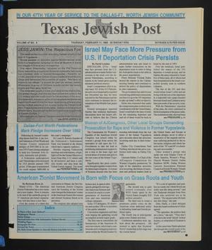 Texas Jewish Post (Fort Worth, Tex.), Vol. 47, No. 6, Ed. 1 Thursday, February 11, 1993