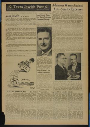 Texas Jewish Post (Fort Worth, Tex.), Vol. 13, No. 5, Ed. 1 Thursday, January 29, 1959