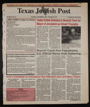 Primary view of object titled 'Texas Jewish Post (Fort Worth, Tex.), Vol. 47, No. 44, Ed. 1 Thursday, November 4, 1993'.
