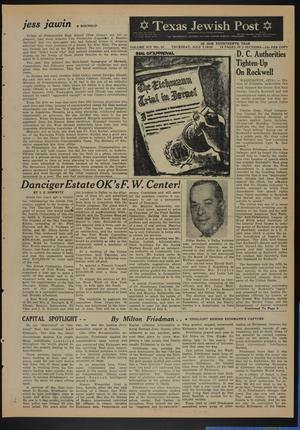 Texas Jewish Post (Fort Worth, Tex.), Vol. 14, No. 27, Ed. 1 Thursday, July 7, 1960