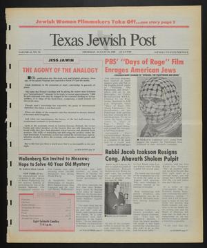 Texas Jewish Post (Fort Worth, Tex.), Vol. 43, No. 34, Ed. 1 Thursday, August 24, 1989