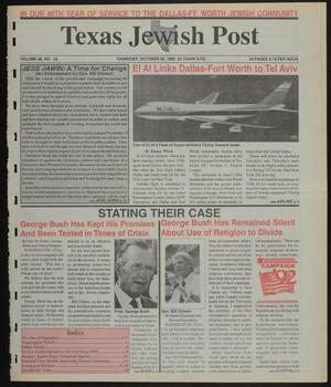 Texas Jewish Post (Fort Worth, Tex.), Vol. 46, No. 43, Ed. 1 Thursday, October 22, 1992
