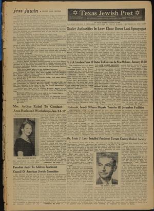 Texas Jewish Post (Fort Worth, Tex.), Vol. 17, No. 2, Ed. 1 Thursday, January 10, 1963
