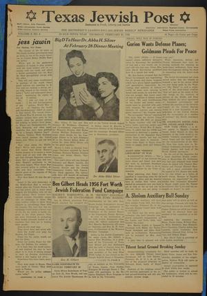 Texas Jewish Post (Fort Worth, Tex.), Vol. 10, No. 8, Ed. 1 Thursday, February 23, 1956