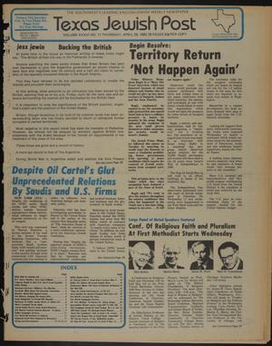 Texas Jewish Post (Fort Worth, Tex.), Vol. 36, No. 17, Ed. 1 Thursday, April 29, 1982