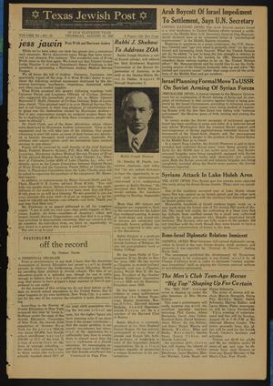 Texas Jewish Post (Fort Worth, Tex.), Vol. 11, No. 33, Ed. 1 Thursday, August 15, 1957
