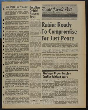 Texas Jewish Post (Fort Worth, Tex.), Vol. 28, No. 40, Ed. 1 Thursday, October 3, 1974