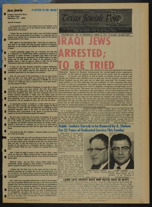 Texas Jewish Post (Fort Worth, Tex.), Vol. 25, No. 16, Ed. 1 Thursday, April 22, 1971