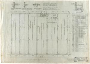 Primary view of object titled 'Masonic Building, Abilene, Texas: Second Floor Framing Plan'.