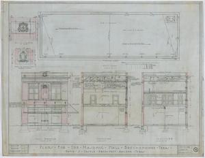 Primary view of object titled 'Masonic Hall, Breckenridge, Texas: Elevation and Sections'.