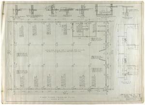 Primary view of object titled 'Masonic Building, Abilene, Texas: First Floor Framing Plan'.