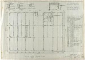 Primary view of object titled 'Masonic Building, Abilene, Texas: Fourth Floor Framing Plan'.