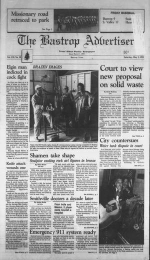 Primary view of object titled 'The Bastrop Advertiser (Bastrop, Tex.), Vol. 139, No. 18, Ed. 1 Saturday, May 2, 1992'.