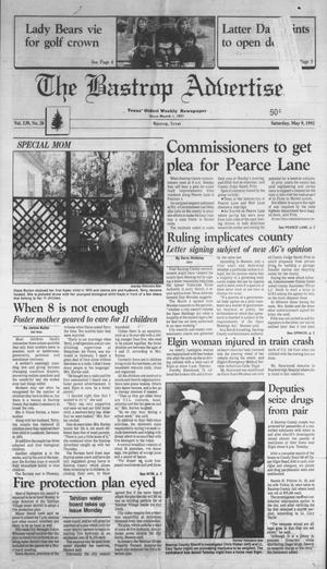 Primary view of object titled 'The Bastrop Advertiser (Bastrop, Tex.), Vol. 139, No. 20, Ed. 1 Saturday, May 9, 1992'.