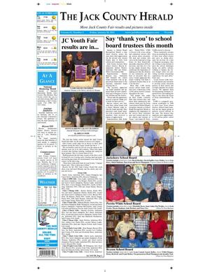 Primary view of object titled 'The Jack County Herald (Jacksboro, Tex.), Vol. 66, No. 33, Ed. 1 Friday, January 20, 2012'.