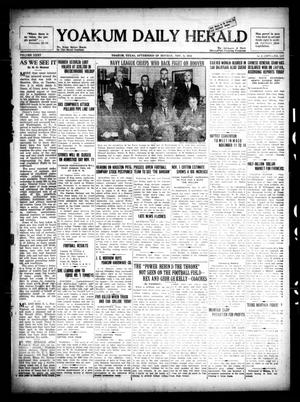 Primary view of object titled 'Yoakum Daily Herald (Yoakum, Tex.), Vol. 35, No. 187, Ed. 1 Monday, November 9, 1931'.