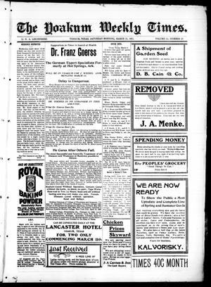 The Yoakum Weekly Times. (Yoakum, Tex.), Vol. 15, No. 28, Ed. 1 Saturday, March 11, 1911