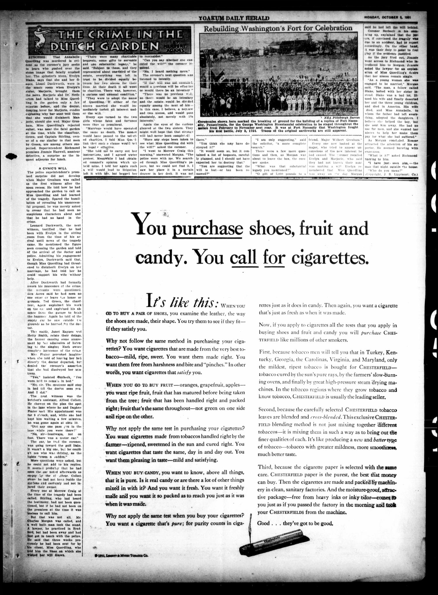 Yoakum Daily Herald (Yoakum, Tex.), Vol. 35, No. 157, Ed. 1 Monday, October 5, 1931
                                                
                                                    [Sequence #]: 3 of 4
                                                
