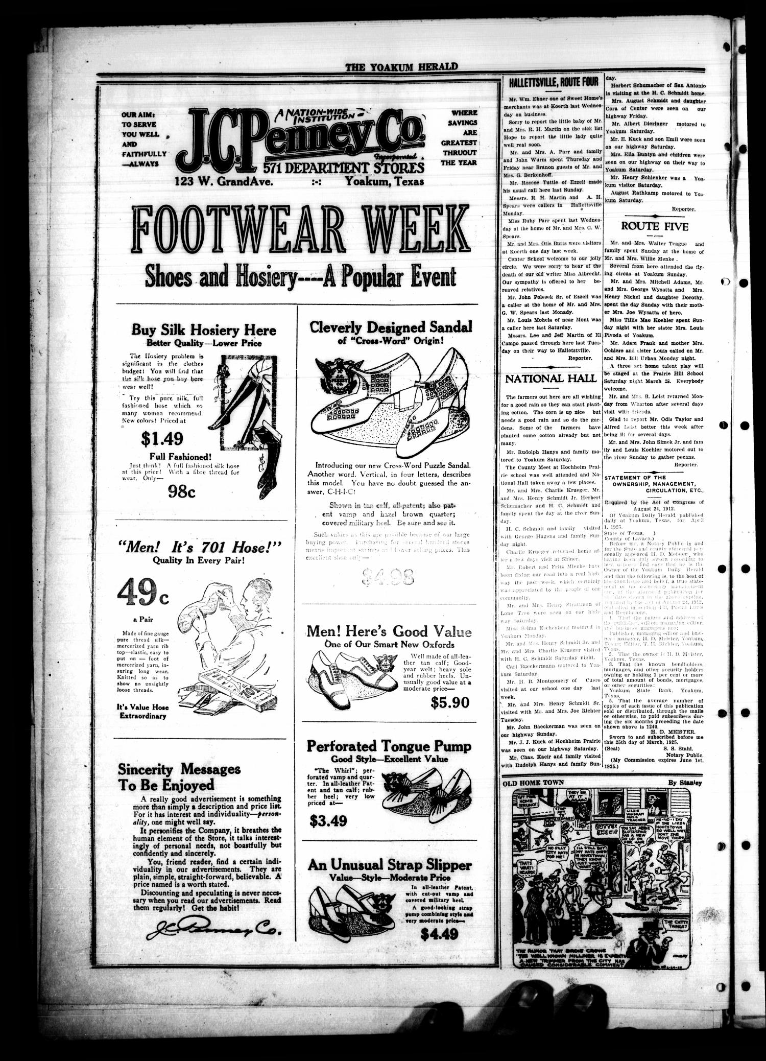 Yoakum Daily Herald (Yoakum, Tex.), Vol. 28, No. 347, Ed. 1 Friday, March 27, 1925
                                                
                                                    [Sequence #]: 2 of 8
                                                