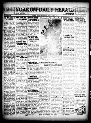 Primary view of object titled 'Yoakum Daily Herald (Yoakum, Tex.), Vol. 35, No. 143, Ed. 1 Friday, September 18, 1931'.